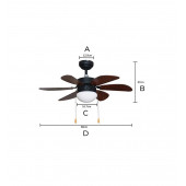 Vanti KCF280 6 Kanatlı Avizeli Tavan Vantilatörü - 2