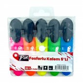 Pin Fosforlu Kalem 800 5 Renk Set Blisterli 800-5 thumbnail 1