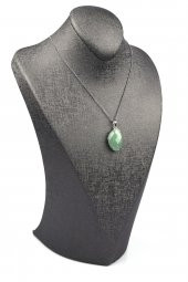 Aventurin Doğal Taş Gümüş Renkli Kolye thumbnail 2