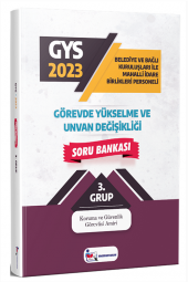 2023 GYS Belediye ve Bağlı Kuruluşları ile Mahalli İdare Birlikleri 3. Grup Soru Bankası Memur Sınav Yayınları - 3