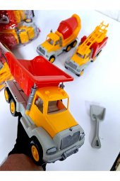 Erkek Çocuk Oyuncak 3Lü İş Makine Seti Kamyon Beton Mikseri 3 lü Kurtarma Aracı thumbnail 6