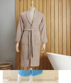 Evteks /Favorita Tovel Pamuk Dokuma Bornoz s/m l Bej - 1