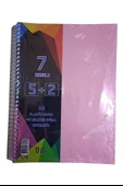 5+2 Ayraçlı Defter 7 Konulu 175 Yaprak 1 Adet 5 Kareli 2 Çizgili Spralli Plastik Kapak Seperatörlü - 8