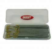 Ekoset Gümüş Metal Deri Kalemi 100lü Paket - 1