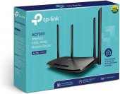 TP-Link Archer VR300, AC1200 Mbps Kablosuz Dual-Band Fiber/VDSL/ADSL Modem Router - 6