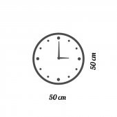 GERÇEK AYNALI DEKORATİF DUVAR SAATİ (50 CM) - 3