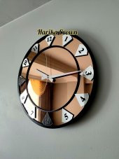 GERÇEK AYNALI DEKORATİF DUVAR SAATİ (40 CM) - 2