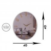 (GERÇEK AYNALI) DEKORATİF  DUVAR SAATİ  RAKAMLAR PLEKSİ (40 CM) - 3