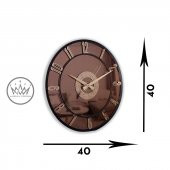(GERÇEK AYNALI) DEKORATİF  DUVAR SAATİ AHŞAP ÇERCEVE RAKAMLAR PLEKSİ (40 CM) - 3