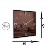 (GERÇEK AYNALI) DEKORATİF  DUVAR SAATİ AHŞAP ÇERCEVE RAKAMLAR PLEKSİ (40 CM) - 3