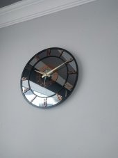 GERÇEK AYNALI DEKORATİF DUVAR SAATİ (40 CM) - 3