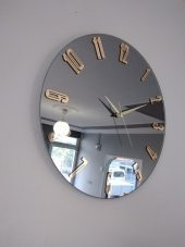 GERÇEK AYNALI DEKORATİF DUVAR SAATİ (40 CM) - 2
