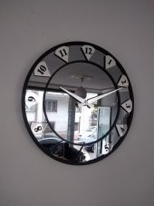 GERÇEK AYNALI ELMAS  DEKORATİF DUVAR SAATİ (40 CM) - 2