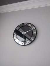 GERÇEK AYNALI ELMAS  DEKORATİF DUVAR SAATİ (40 CM) - 3
