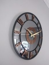 GERÇEK AYNALI DEKORATİF DUVAR SAATİ (50 CM) - 3