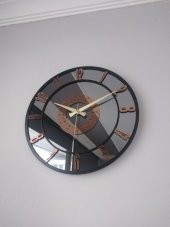 GERÇEK AYNALI DEKORATİF DUVAR SAATİ (40 CM) - 1