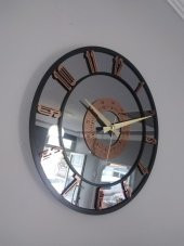 GERÇEK AYNALI DEKORATİF DUVAR SAATİ (40 CM) - 2