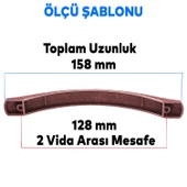 Berilay (128 mm- 12.8 cm) Eskitme Antik Bakır Metal Mobilya Mutfak Dolabı Dolap Kulpu Kulbu Kulpları - 2