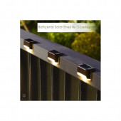 SOLAR GÜNEŞ ENERJİLİ KÖŞEBENT MERDİVEN VERANDA BAHÇE LED LAMBA 4 LÜ SET - 1