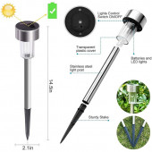 GÜN IŞIĞI SARI LEDLİ SOLAR GÜNEŞ ENERJİLİ BAHÇE LAMBASI  METAL GÖVDELİ - 1