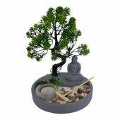 T.Concept Mini Buda Heykeli Yuvarlak Zen Bahçesi - 1