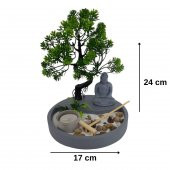 T.Concept Mini Buda Heykeli Yuvarlak Zen Bahçesi - 3