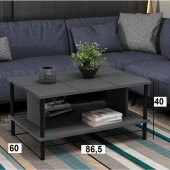 BMdekor Orta Sehpa Alone Antrasit thumbnail 3