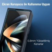 Coofbe Lens Korumalı Parmak İzi Bırakmaz Sert PC-TPU Samsung Z Fold 4 5G Kılıf Hidrofobik Soft Kılıf - 2