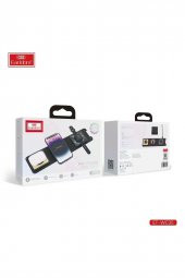 Peeq Earldom WC35 3in1 15W Magsafe Katlanabilir Masaüstü Kablosuz Şarj Standı thumbnail 2