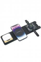 Peeq Earldom WC35 3in1 15W Magsafe Katlanabilir Masaüstü Kablosuz Şarj Standı thumbnail 1