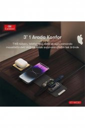 Peeq Earldom WC35 3in1 15W Magsafe Katlanabilir Masaüstü Kablosuz Şarj Standı thumbnail 4
