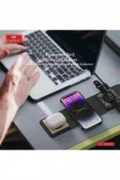 Peeq Earldom WC35 3in1 15W Magsafe Katlanabilir Masaüstü Kablosuz Şarj Standı thumbnail 7