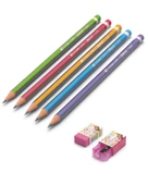 Doms Z1 12 Adet Kurşun Kalem Silgi ve Kalemtraş Seti 3415 - 2