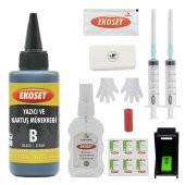 Ekoset Canon MG2250 MG2450 MG2455 MG2555 uyumlu Siyah Kartuş dolum seti 10 Dolumluk pg-545 uyumlu - 1