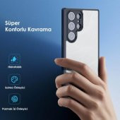 Coofbe Premium Kamera Korumalı Buz Desenli Sert PC-TPU Samsung Galaxy S23 Ultra Kılıf Silikon Kauçuk - 2