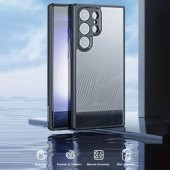 Coofbe Premium Kamera Korumalı Buz Desenli Sert PC-TPU Samsung Galaxy S23 Ultra Kılıf Silikon Kauçuk - 3