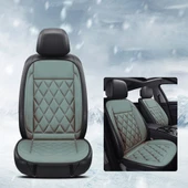 Araç Oto Koltuk Lüks Isıtma Minderi 12V Çakmaklık Girişli Gri - 2