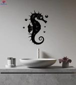 Banyo Dekoratif Duvar Sticker Denizatı Deniz Deniz Hayvan Su Kabarcıkları Banyo Iç Çıkartmalar - 1