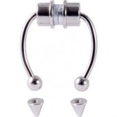 Mıknatıslı Fake Septum Piercing Gümüş rengi - 1