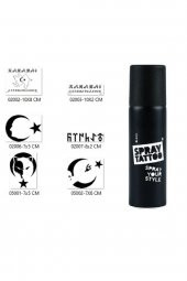 Azeri Türk Tasarımları Spray Tattoo Geçici Sprey Dövme Seti thumbnail 1