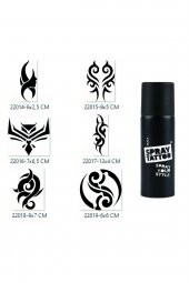 Tribal Tasarımlar Spray Tattoo Geçici Sprey Dövme Seti thumbnail 1
