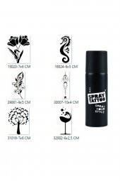 Zarif Ruhlu Spray Tattoo Geçici Sprey Dövme Seti thumbnail 1