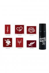 Kılıç Kalp Spray Tattoo Geçici Sprey Dövme Seti thumbnail 1