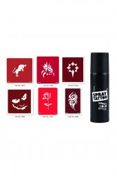 Tribal Göz Spray Tattoo Geçici Sprey Dövme Seti thumbnail 1