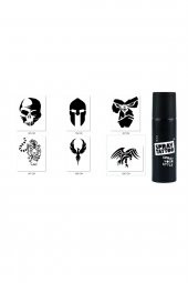 Kartal Kaplan Spray Tattoo Geçici Siyah Sprey Dövme Seti thumbnail 1