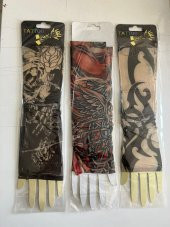 3 Çift 6 Adet Giyilebilir Dövme Sleeves Tattoo Çorabı SLEEVES thumbnail 2