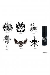 Vahşi Hayvanlar Spray Tattoo Geçici Sprey Dövme Seti - 1