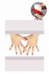 Alfabe Gotik Şerit Harfler Hint Kınası ile Geçici Dövme Yapma Seti - 2