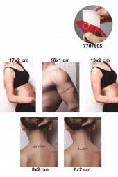 Favori Slogan Desenleri Hint Kınası ile Geçici Dövme Yapma Seti thumbnail 2