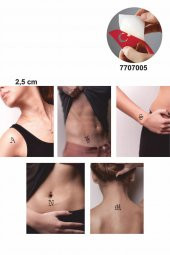 Alfabe Gotik Harfler Hint Kınası ile Geçici Dövme Yapma Seti - 1